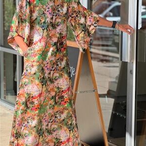 Frances Valentine Vibrant Floral Maxi Dress